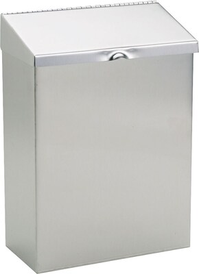 HOSPECO Feminine Hygiene Waste Receptacle, Stainless Steel, Each (ND-1E)