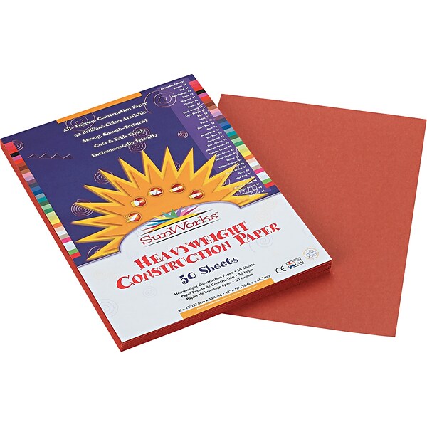 Prang Construction Paper, Brown,  9 x 12, 50 Sheets (P6703)