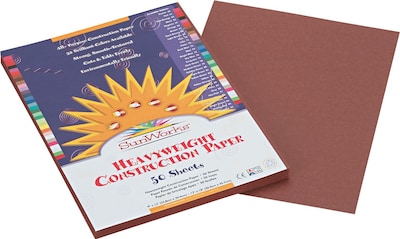 SunWorks® Construction Paper, 9x12", Dark Brown, 50 Sheets