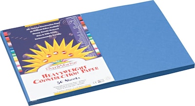 Pacon SunWorks 12 x 18 Construction Paper, Blue, 50 Sheets/Pack (P7407-0001)