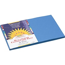 Pacon SunWorks 12 x 18 Construction Paper, Blue, 50 Sheets/Pack (P7407-0001)