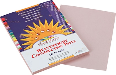 Pacon SunWorks 9 x 12 Construction Paper, Gray, 50 Sheets/Pack (8803)
