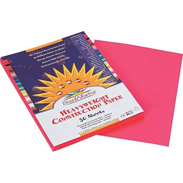 Prang Construction Paper, Hot Pink, 9 x 12, 50 Sheets (P9103)