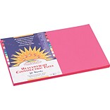 Pacon SunWorks 12 x 18 Construction Paper, Hot Pink, 50 Sheets/Pack (9107)