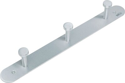 Safco Satin Aluminum Three Nail Head Coat Rack