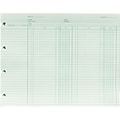 Green Double-Entry Ledger Forms, Both Sides Alike, 9-1/4 x 11-7/8, 100/Pack (WLJGN2B)