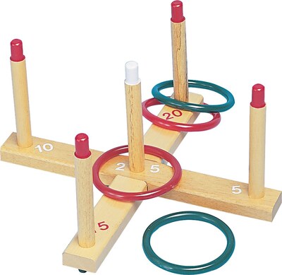 Ring Toss, 5 Pegs with Scoring Numbers and 4 Rings per Set