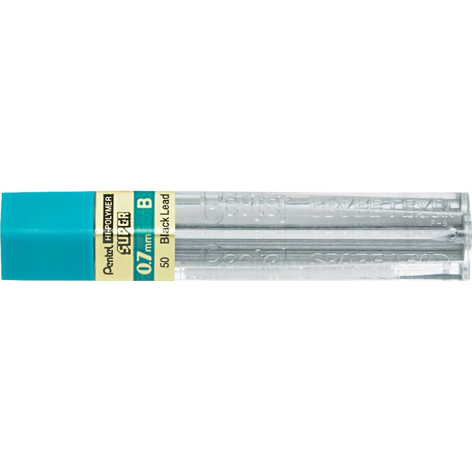 Pentel Super Hi-Polymer Lead Refill, 0.7mm, 12/Leads (50-B)