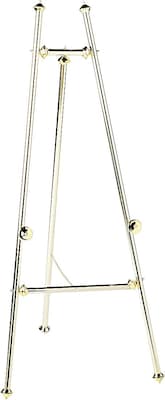 Quartet® Decorative Brass Display Easel, Brass Finish, Tripod Base, 69