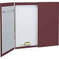 Quartet® Laminate Marker Board Cabinets, Mahogany