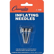 Champions Nickel-Plated Inflating Needles for Electric Inflating Pump, 3 Needles/Pk