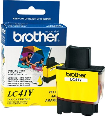 Brother LC41Y Yellow Ink Cartridge, Standard Yield