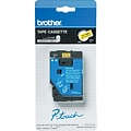 Brother P-touch TC-7001 Laminated Label Maker Tape, 1/2 x 25-2/10, Black on Yellow (TC-7001)