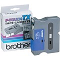Brother® P-Touch TX Tape; 3/4, Black on Clear