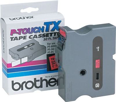 Brother® 1 Black On Red Labeling Tape