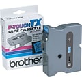 Brother P-touch TX-5511 Laminated Label Maker Tape, 1 x 50, Black On Blue (TX-5511)
