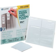 C-Line Self-Adhesive Ring Binder Label Holders, 1 3/4 x 3 1/4 for 2 to 3 Binder Capacity