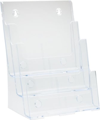 Staples® Acrylic Wall Literature Holders, 8.25 x 11.7, 3-Tier, Multi-Pocket (77301)