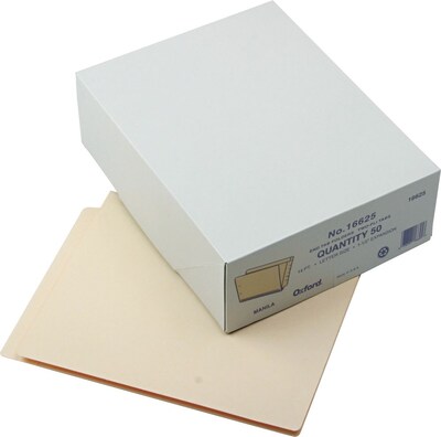 Pendaflex Recycled End Tab File Folder, Straight Cut, Letter Size, Manila, 50/Box (16625)