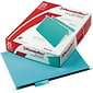 Pendaflex Reinforced Hanging File Folders, 1/5 Tab, Letter Size, Aqua, 25/Box (PFX 4152 1/5 AQU)