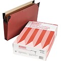 Pendaflex Premium Reinforced File Pocket with Swing Hooks, 3 Dividers, Legal size, Redrope, 5/Box (4