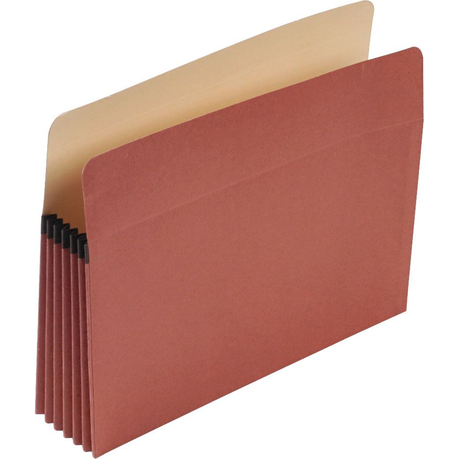 Pendaflex 100% Recycled Reinforced File Pocket, 5 1/4 Expansion, Letter Size, Redrope (E1534G)