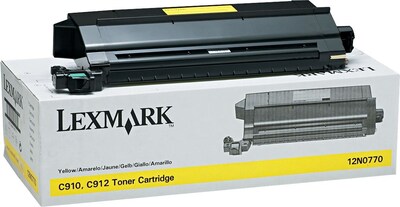 Lexmark 12N0770 Yellow Toner Cartridge, Standard Yield