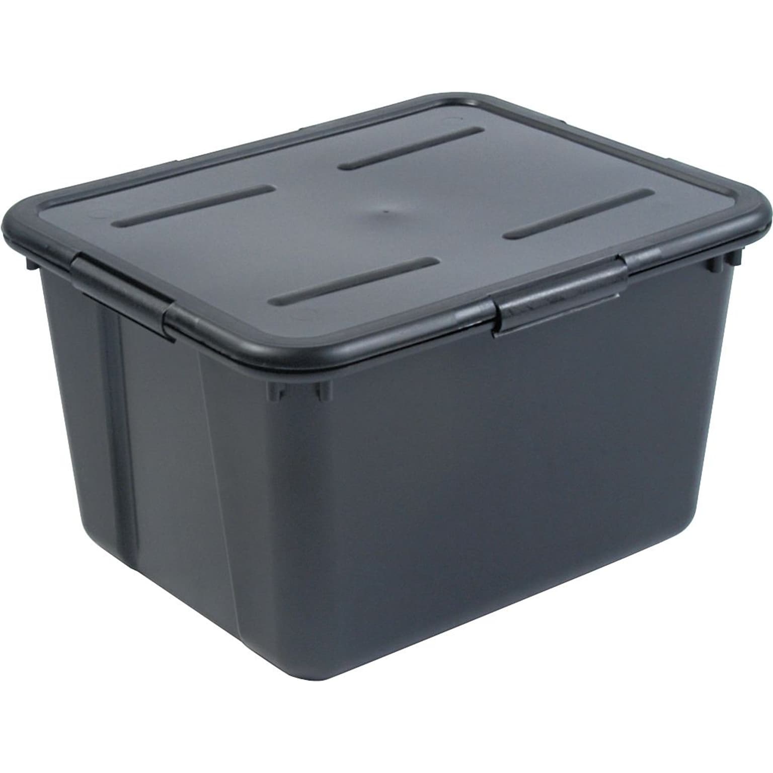 Advantus File Tote with Lid, Black, 11H x 19W x 15 1/2D (ADV-34052)