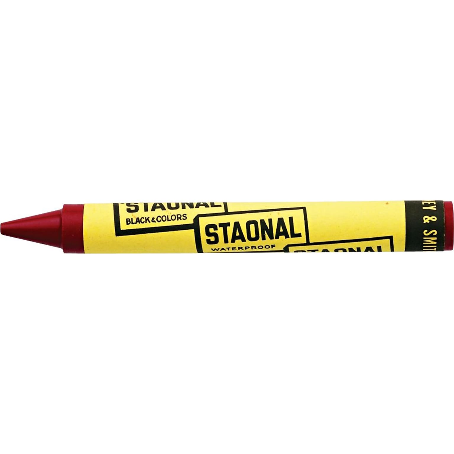 Crayola® Staonal Marking Crayon, 5 Long, 9/16 Diameter, Red, 8/Box (520002)