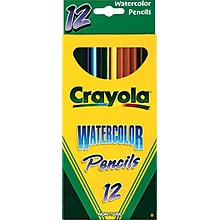 Crayola Watercolor Colored Pencils, Assorted Colors, 12/Box (68-4302)