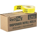 Redi-Tag Sign Here  Flag Refill Rolls, Yellow 120/Roll, 6 Rolls/Pack (91001)