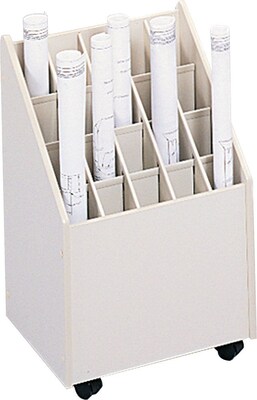 Safco® Mobile Files, for Small Roll, Tube Size: 2-3/4x2-3/4, 20 Tubes/file