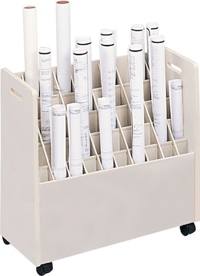 Safco® Mobile Files, for Large Roll, Tube Size: 2-3/4x2-3/4", 50 Tubes/file