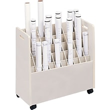 Safco® Mobile Files, for Large Roll, Tube Size: 2-3/4x2-3/4, 50 Tubes/file