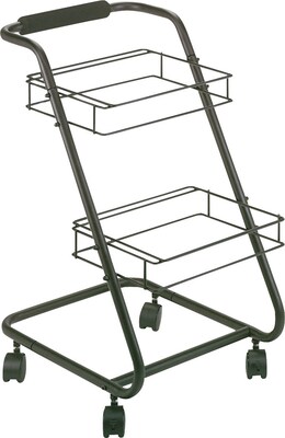 Safco Jazz 2-Shelf Steel File Cart, Black (5223BL)