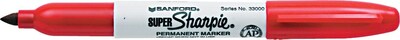 Sharpie Super Permanent Marker, Fine Tip, Red (33002)