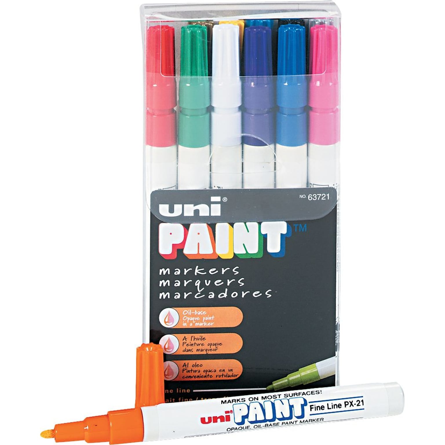 Sanford Oil Base Marker, Fine Point, Assorted Colors, 12/Pk