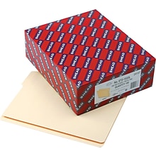 Smead® Shelf-Master Reinforced End-Tab 3-Tab File Folders, Bottom Position, Letter, Manila, 100/Bx (
