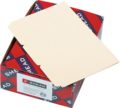 Smead® Recycled Self-Tab Card Guides, Blank, 4 x 6, Manila, 100/Box (623)