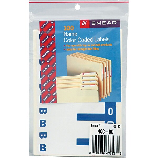 Alphabetical Character Labels, B And O, Dark Blue, 100/Pk