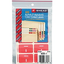 Smead AlphaZ ACCS Color-Coded Alphabetic Labels, I, Pink, 100/Pack (67179)