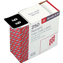 Smead DCC Identification & Color Coding Label, 1.5 x 1.5, Black, 250/Roll (67429)