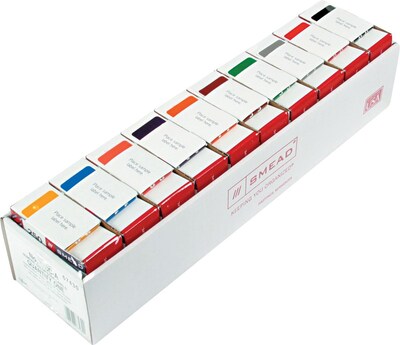 Smead DCC Identification & Color Coding Label 0-9, 1-1/2" x 1-1/2", Assorted Color, 250/Roll, 10 Rolls/Bx (67430)