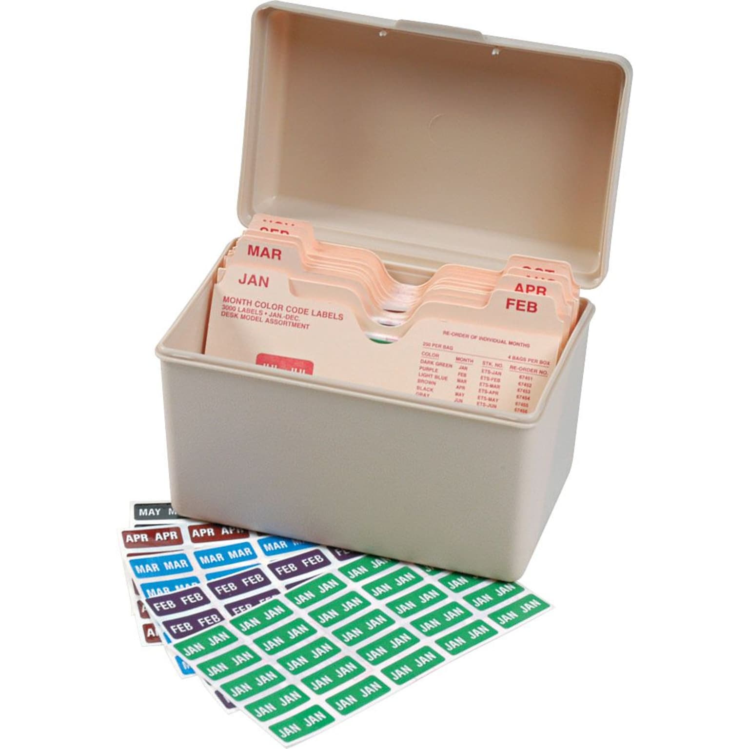 Smead ETS File Folder Label, Jan-Dec, Assorted Colors, 3000 Labels/Pack (67450)