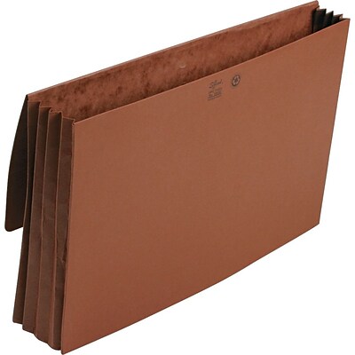 Smead Wallet, 3-1/2" Expansion, Flap with Cloth Tie Closure, Legal Size, Redrope, EA (71055)