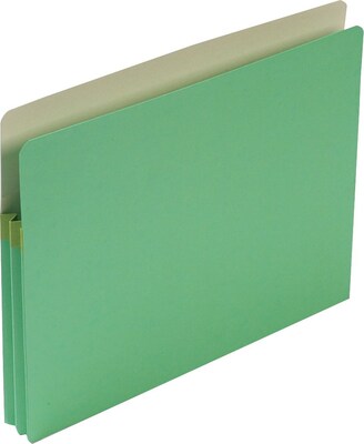 Smead File Pocket, Straight-Cut Tab, 1-3/4 Expansion, Letter Size, Green (73216)