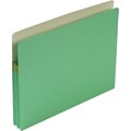 Smead File Pocket, Straight-Cut Tab, 1-3/4 Expansion, Letter Size, Green (73216)