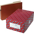Smead 30% Recycled Reinforced File Pocket, 3 1/2 Expansion, Legal Size, Redrope, 25/Box (R2370E)
