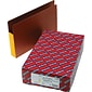 Smead 30% Recycled Reinforced File Pocket, 3 1/2" Expansion, Legal Size, Yellow/Redrope, 10/Box (74688)