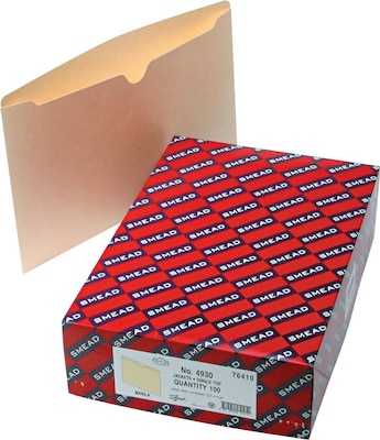 Smead 10% Recycled File Jacket, Legal Size, Manila, 100/Box (SMD76410)